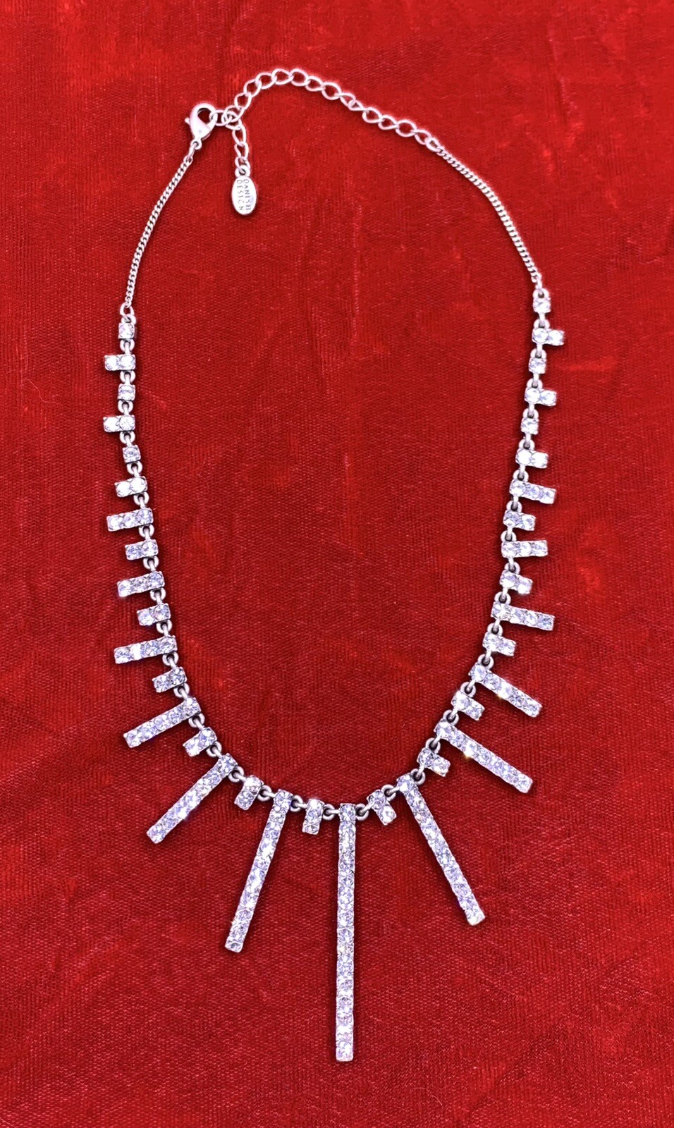 PILGRIM DANISH DESIGN Crystal Stone Collar Necklace Prom Wedding Bride Signed