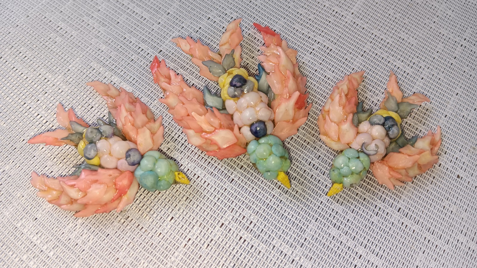 Vintage Shell Bird Pins Brooch