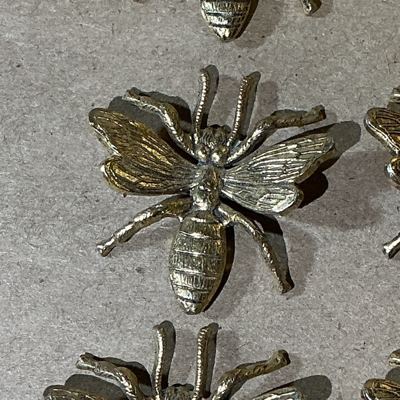 Group Of 8 Vintage Gold Finished Wasp/Bee Jewelry Pieces As Is INV-AT08