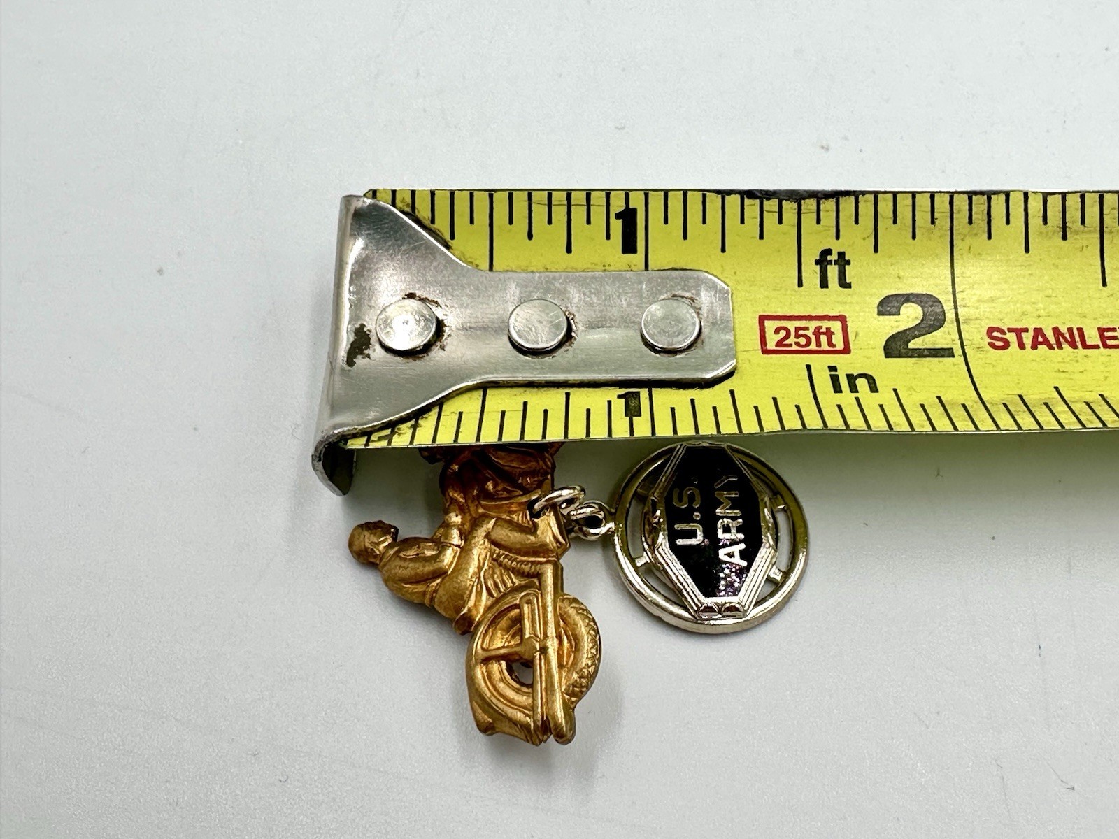 Antique 1930/40’s Brass US Army Harley Davidson Indian Motorcycle Motorcycle Pin
