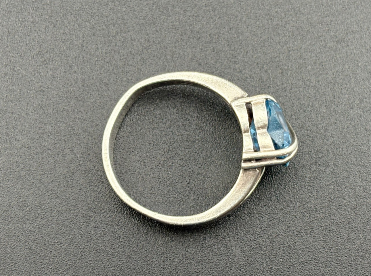 925 Sterling Silver Vintage Sky & Swiss Blue Topaz Designer Rings Sz. 8 & 8.5