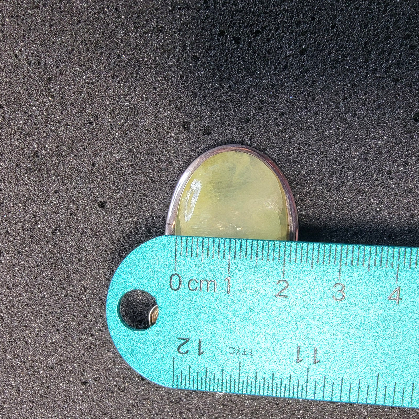 Vintage Prehnite Peridot Statement Pendant 925 Sterling Silver Large Boho 25g