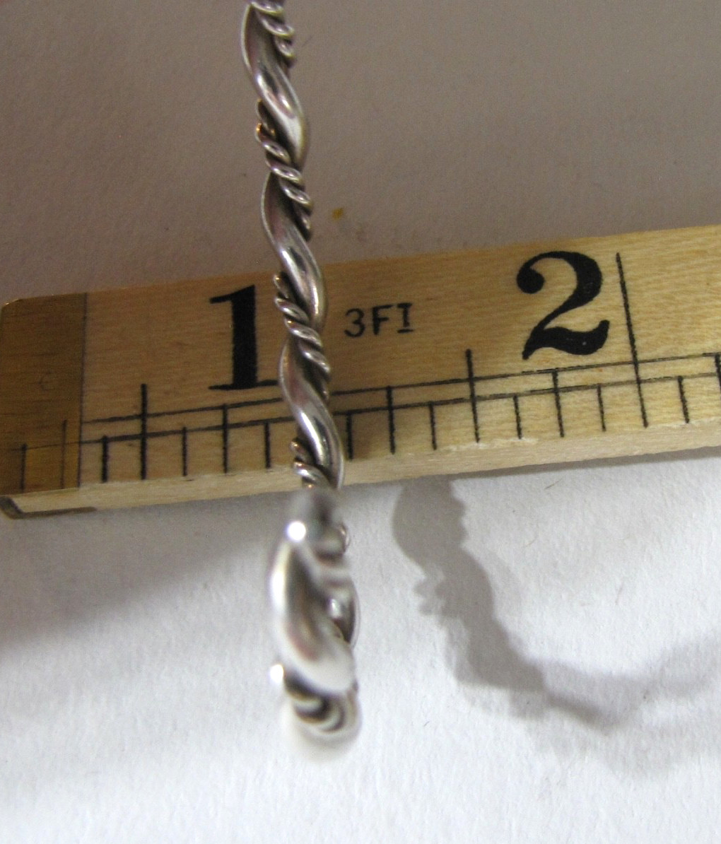 Vintage Sterling Silver Cuff Bracelet Minimalist Southwest Stackable Twist Rope