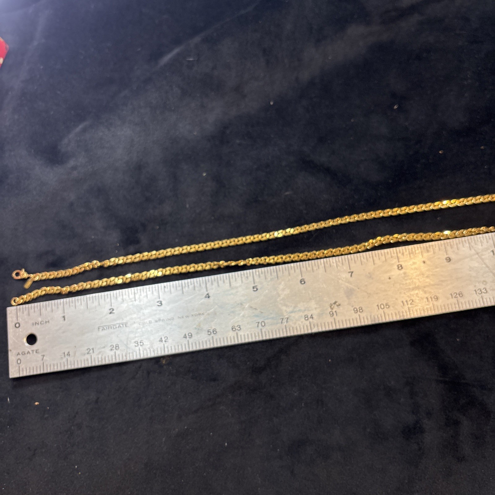 Monet Gold Tone Chain 35” Necklace Signed Very Good Used Free Ship