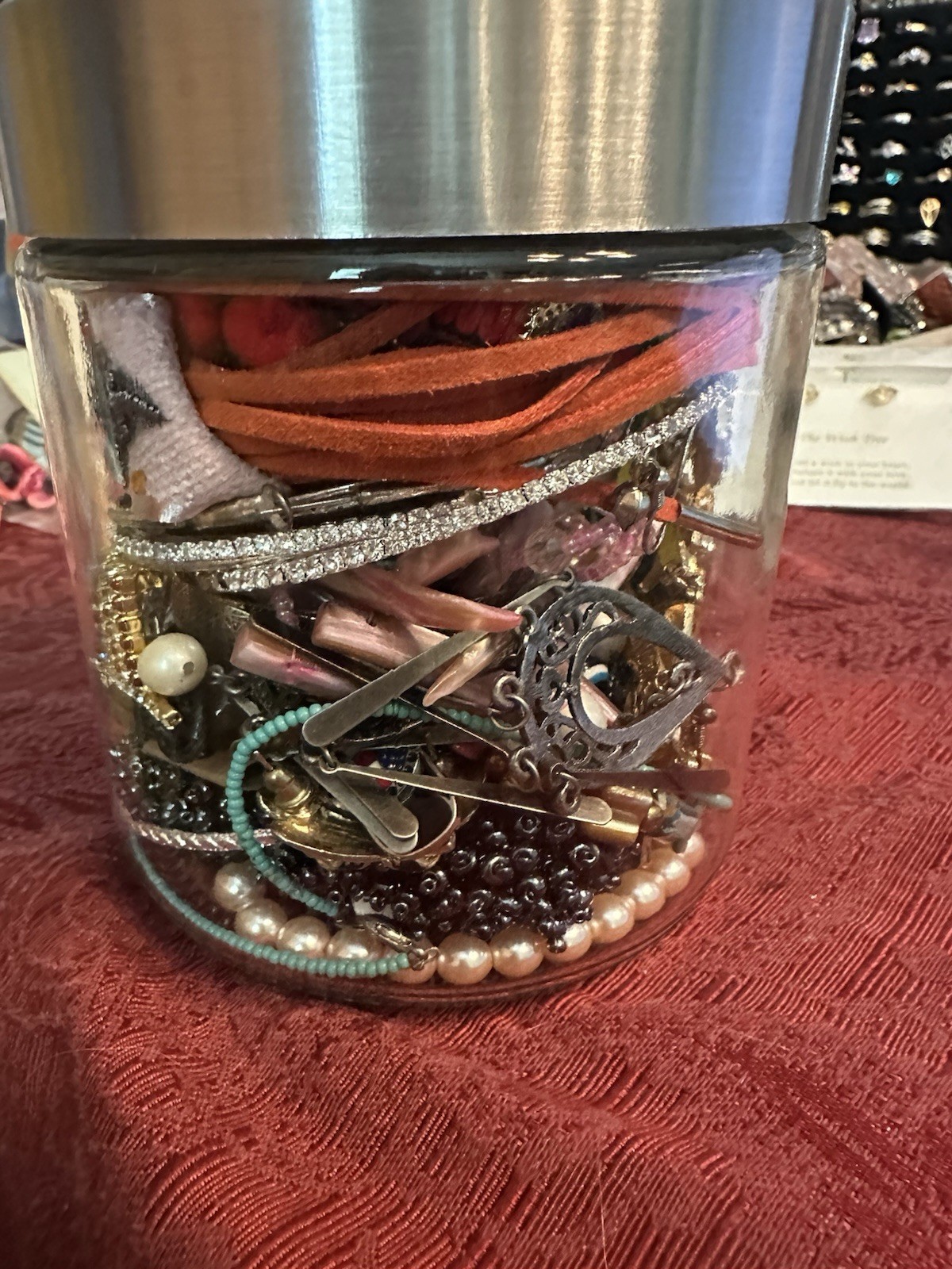 Mystery Jewelry Jar Vintage Signed Wearable Resell Gift 1970s to Current Day 1lb