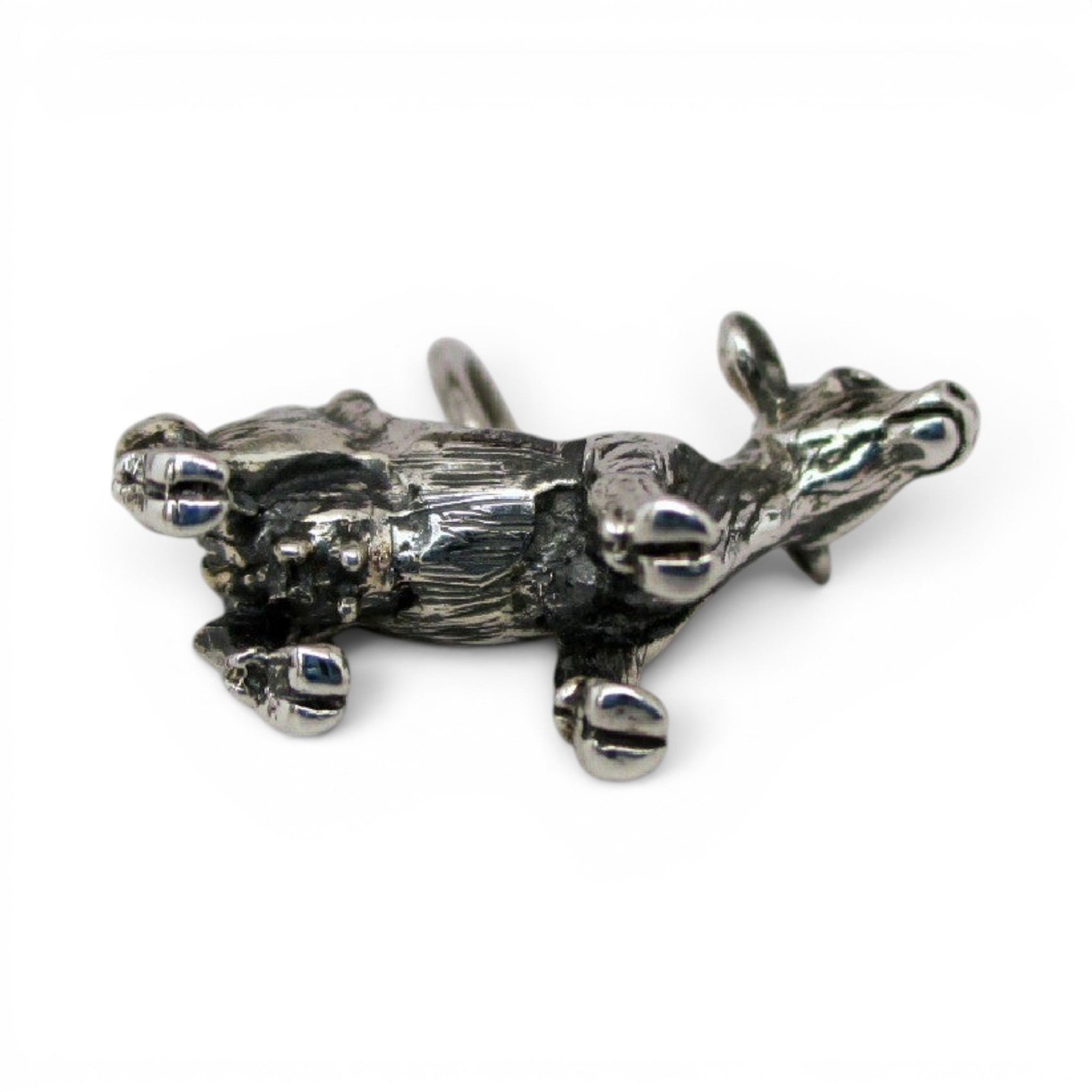 Sterling Silver DAIRY COW Charm for Bracelet PENDANT Farmer Gift MILK Vintage