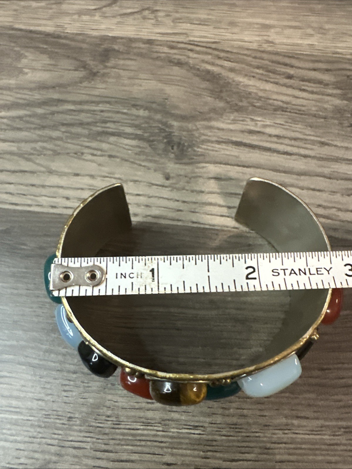 Vintage Multi Stone Cuff Bracelet ! Gorgeous!