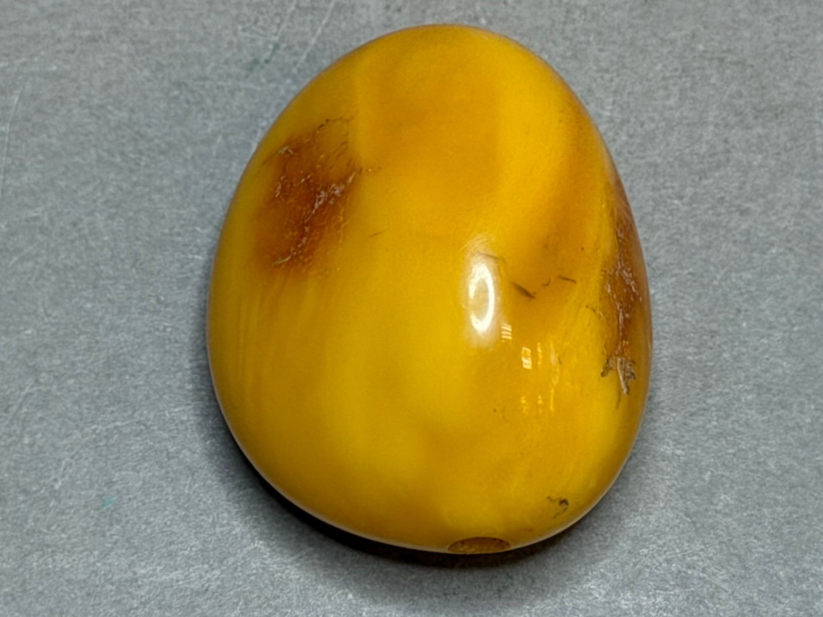 NATURAL OLD ANTIQUE YELLOW BUTTERSCOTCH BALTIC AMBER BEAD 5,4 gr