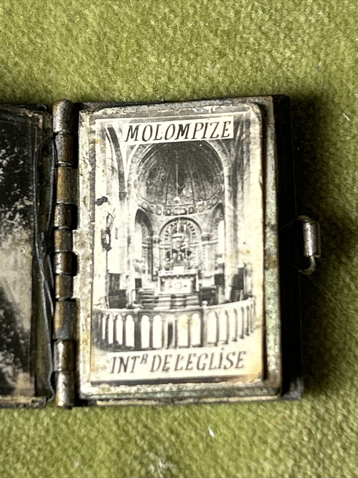 Vintage Silver French Monuments Pictures Book Tiny See Pictures Charm RARE