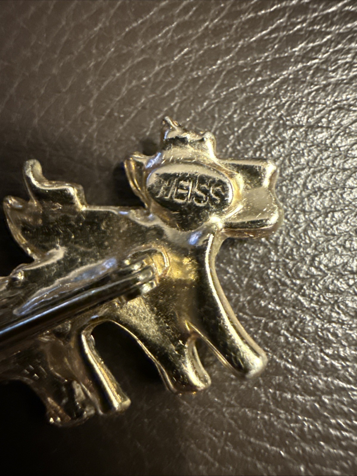 Dog Brooch Signed By Weiss-Rare- Missing Stones. -See Pictures And Description.