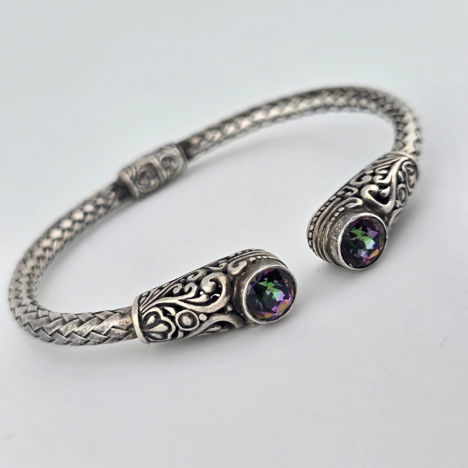 Sterling Silver ATI (Annika Witt?) Mystic Quartz Bracelet 6.75