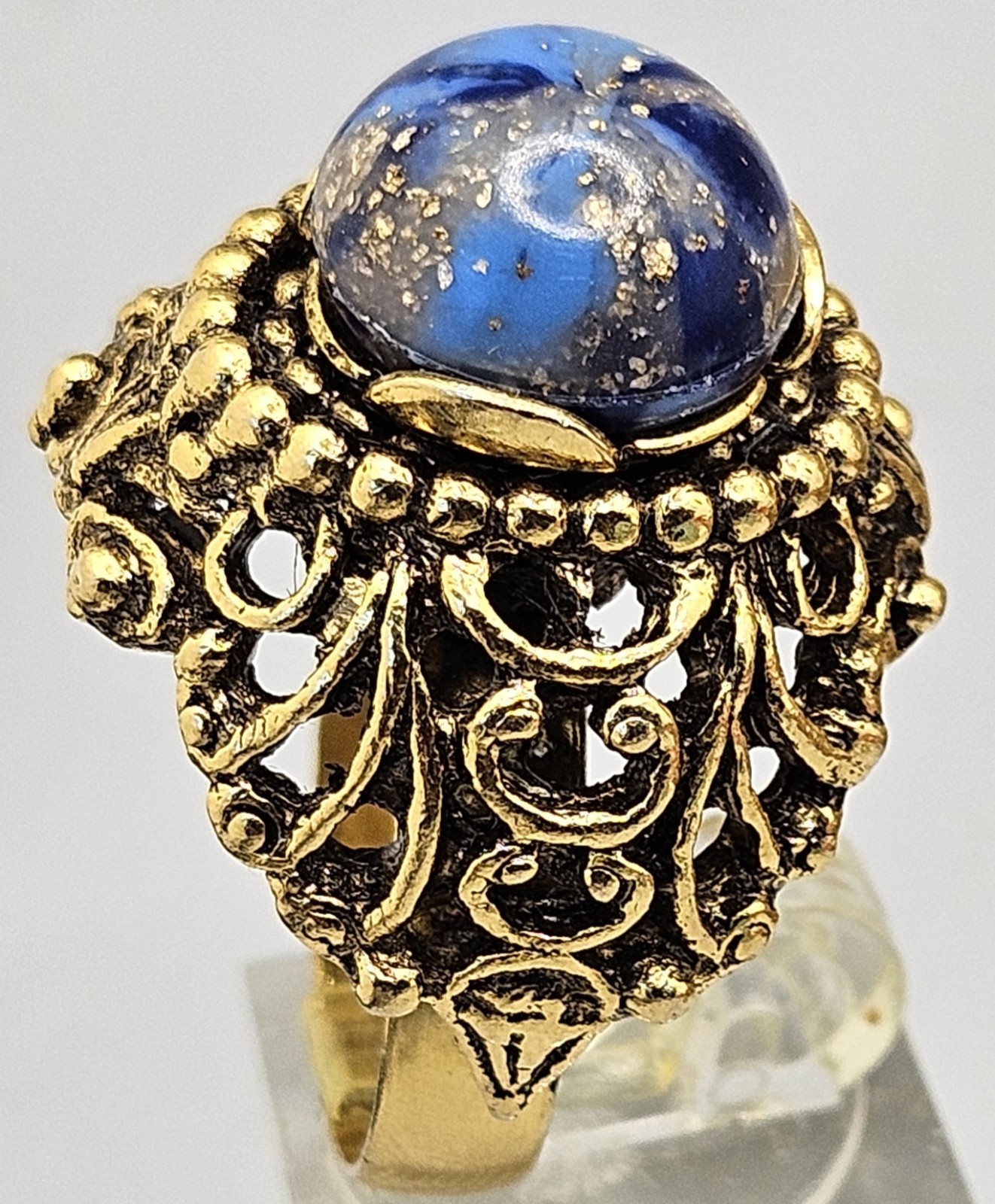 Vintage Lady Ellen Ring Set Interchangeable Magne Gems Gold Tone Glass Stone Lot