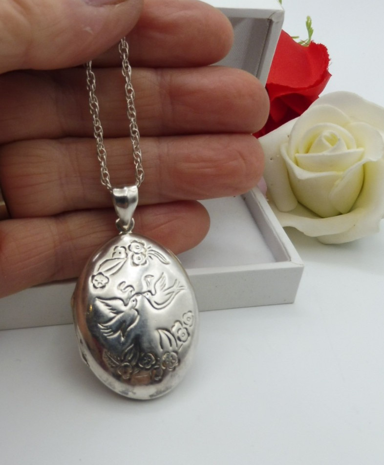 Vintage London 925 Sterling Silver Locket Pendant How Do I Love Thee? UK Sonnet