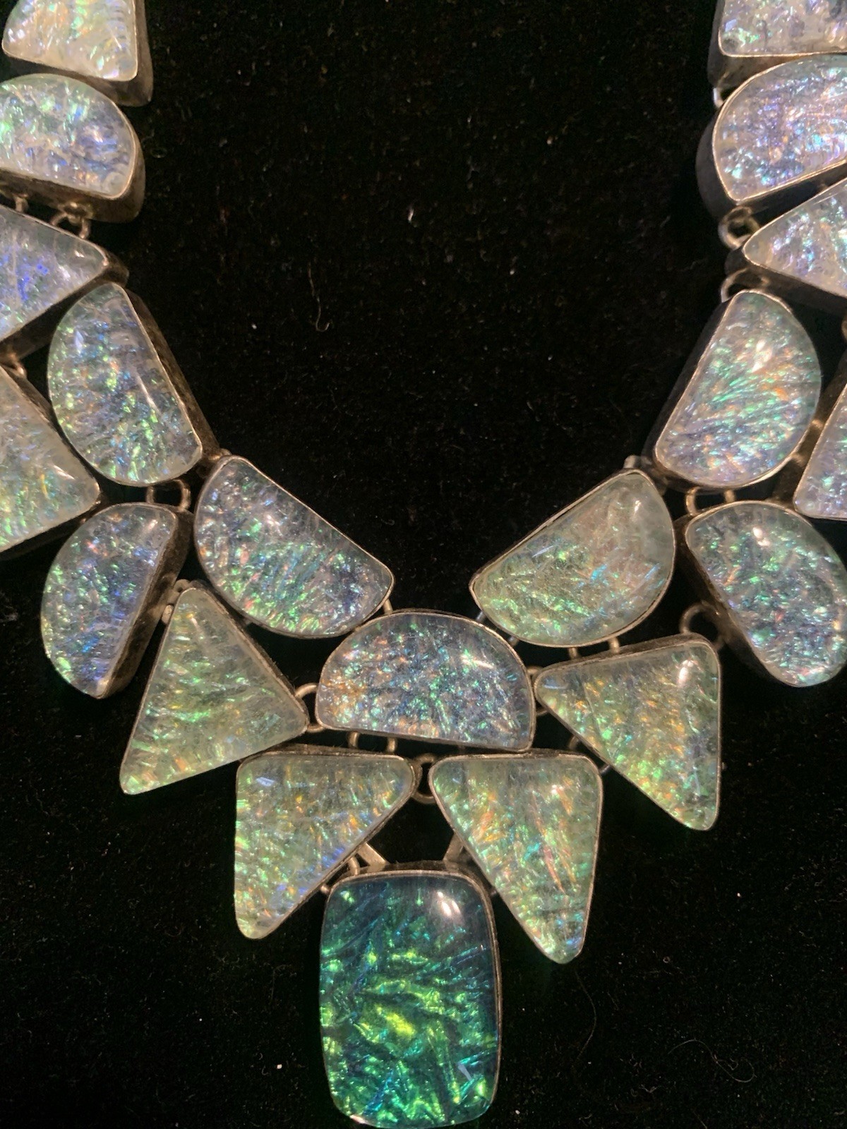 Vintage Beautiful Statement Necklace Marked 925 From India *See Description*