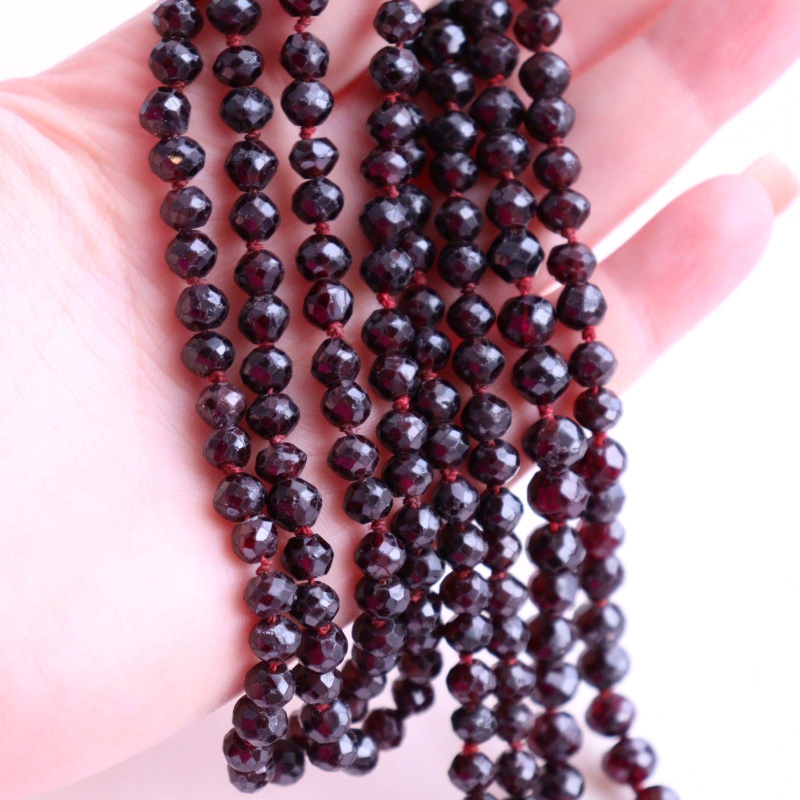 Vintage Long Faceted Garnet Necklace – NO TARIFF