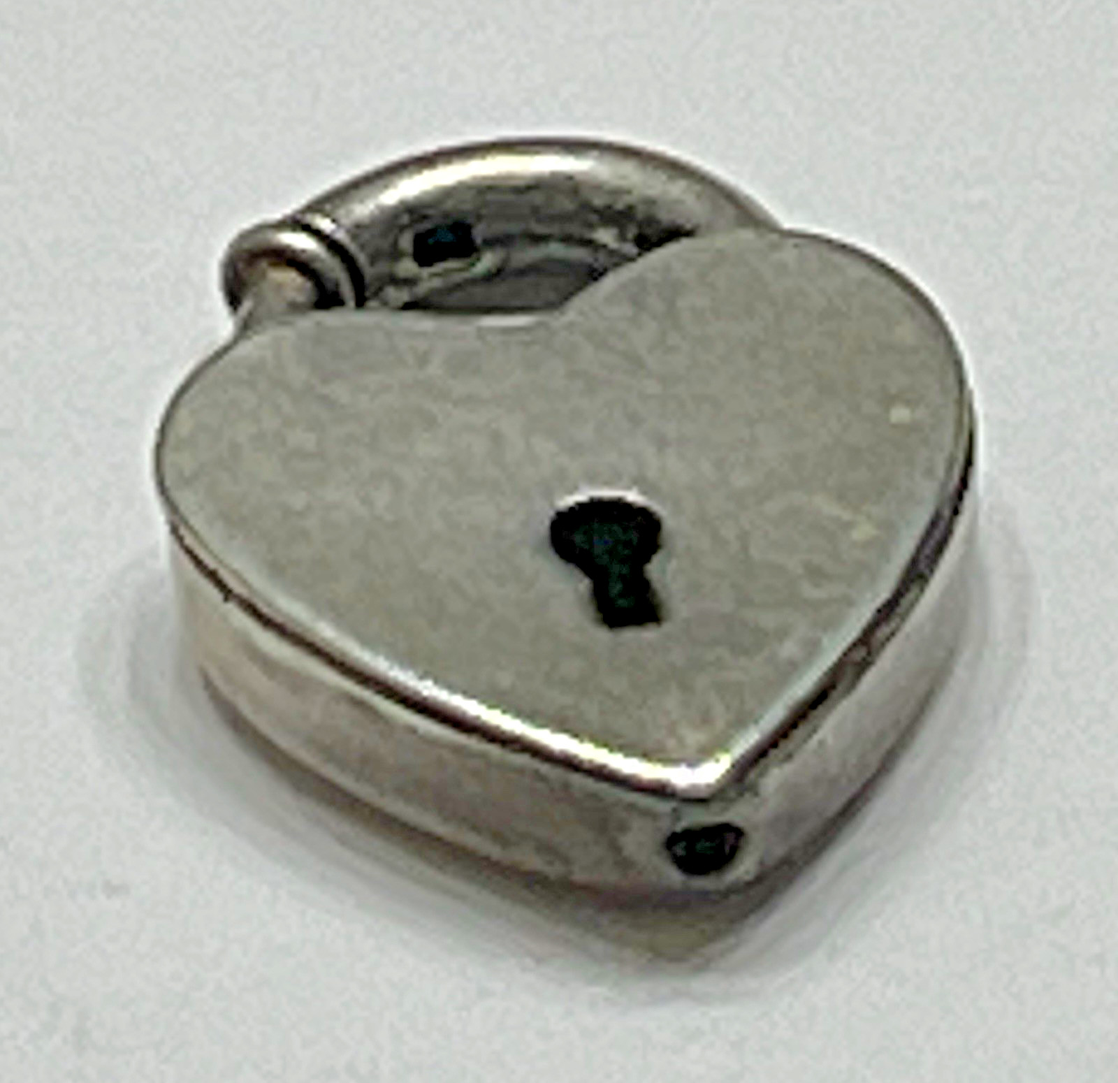 Sterling Silver Heart Locket Charm Pendant Puffy Signed Lampl Vintage Antique US