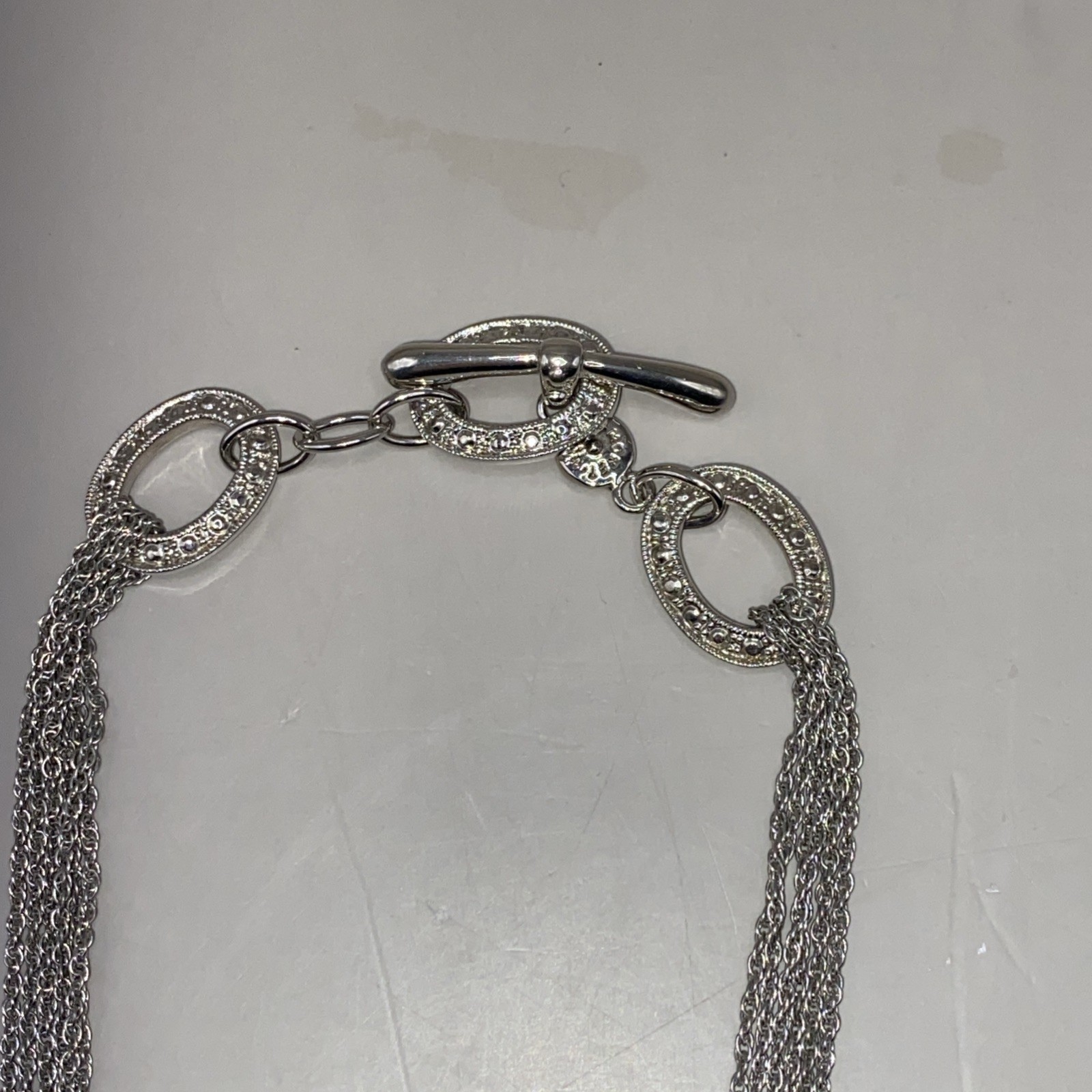 SPARKLE VTG Monet Necklace Earrings Set Black Glass Rhinestones SilverTone Chain