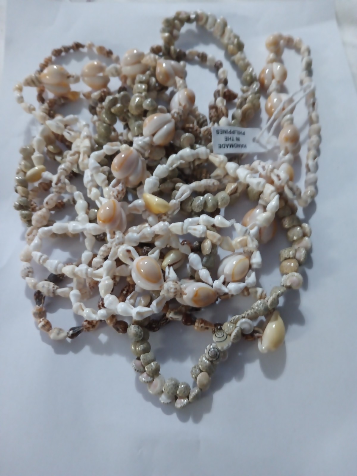 Vintage Handcrafted Cowrie/Other Seashell Necklace Lot (5 Necklaces)