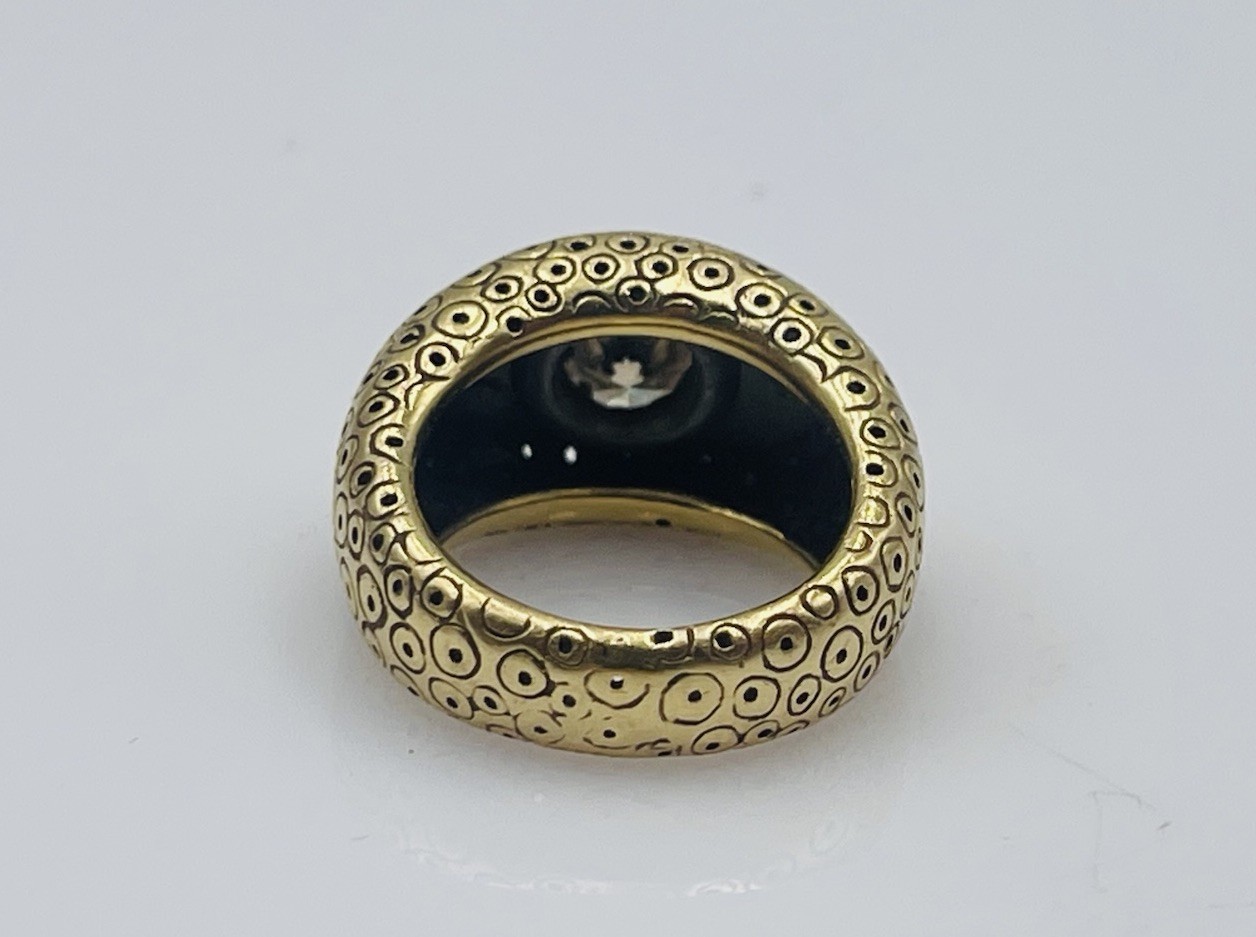 Pedro Boregaard 18k Gold & Platinum Fancy Color Brown Diamond Ring Size 5