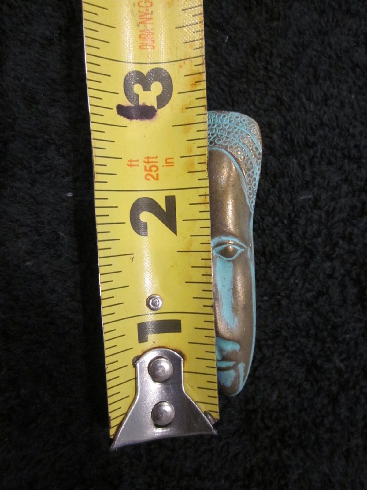 J J Jonette Signed Pewter Tiki / Indigenous / Islander / African Brooch Vintage