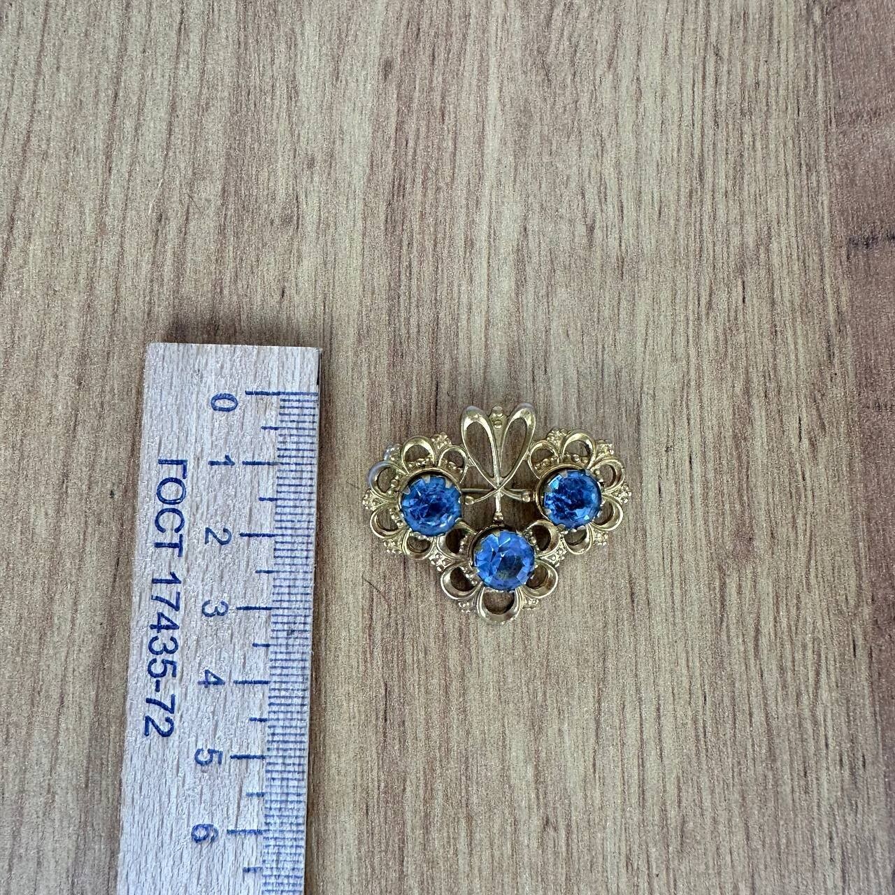 Czech Republic Vintage brooch – USSR jewelry – soviet gilding 3 pcs