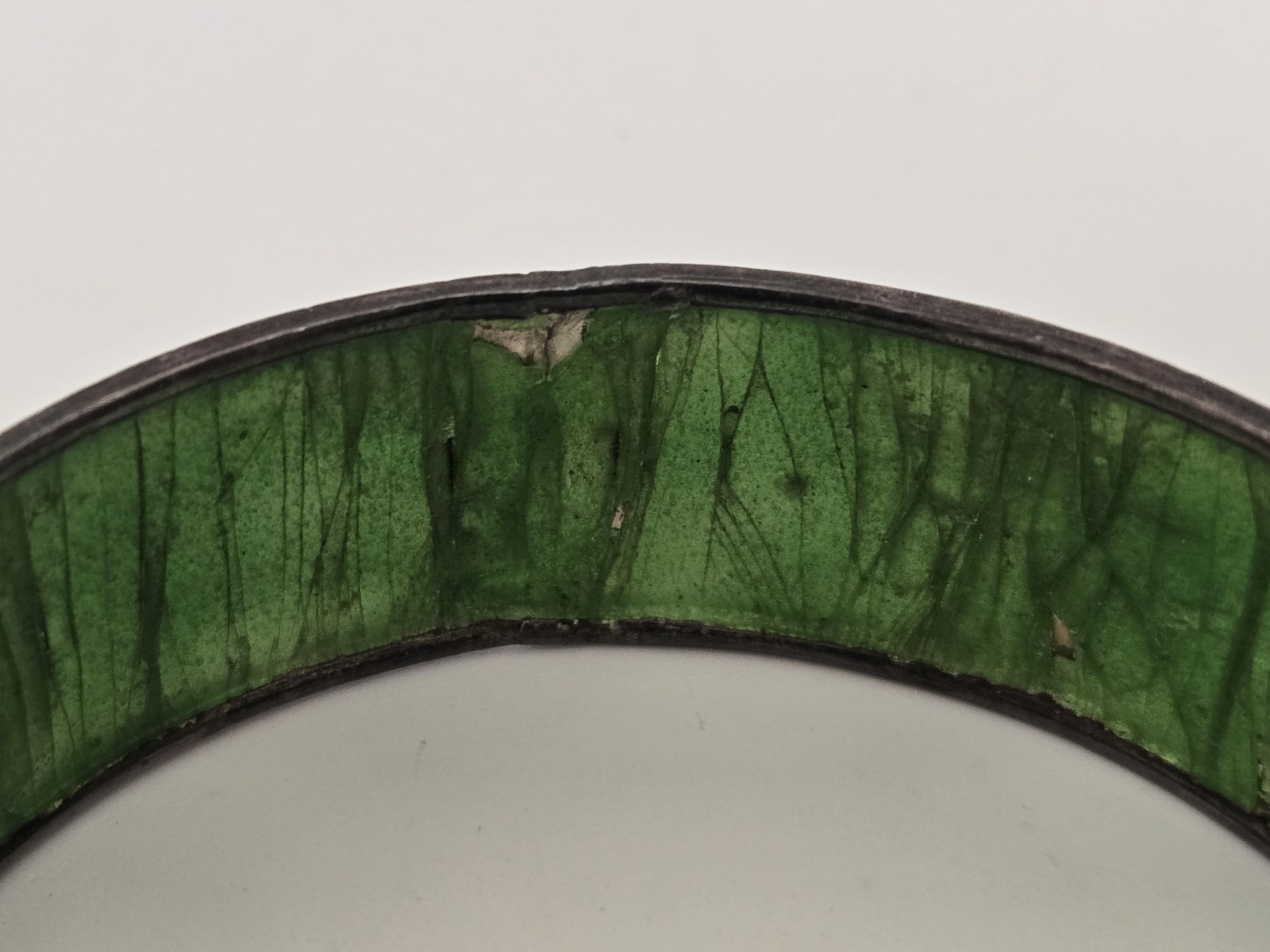Vintage India? Highly Detailed Silver & Enameled Animal Bangle Bracelet **READ