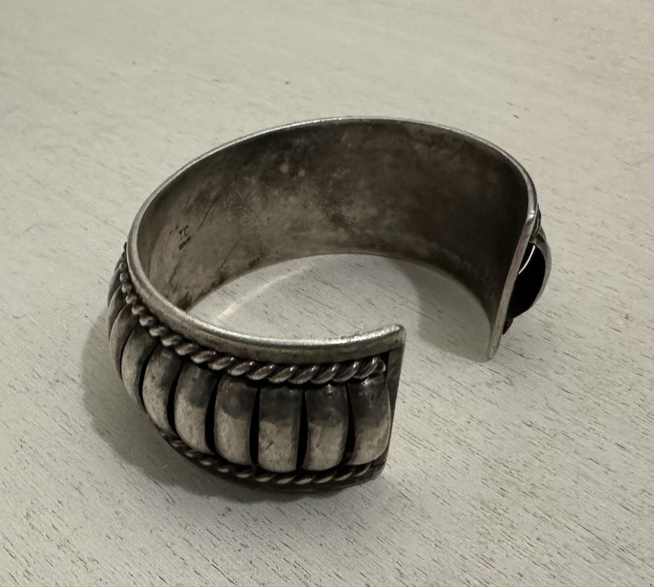 Vintage TC Sterling Cuff Bracelet 925 Mexico 44grams
