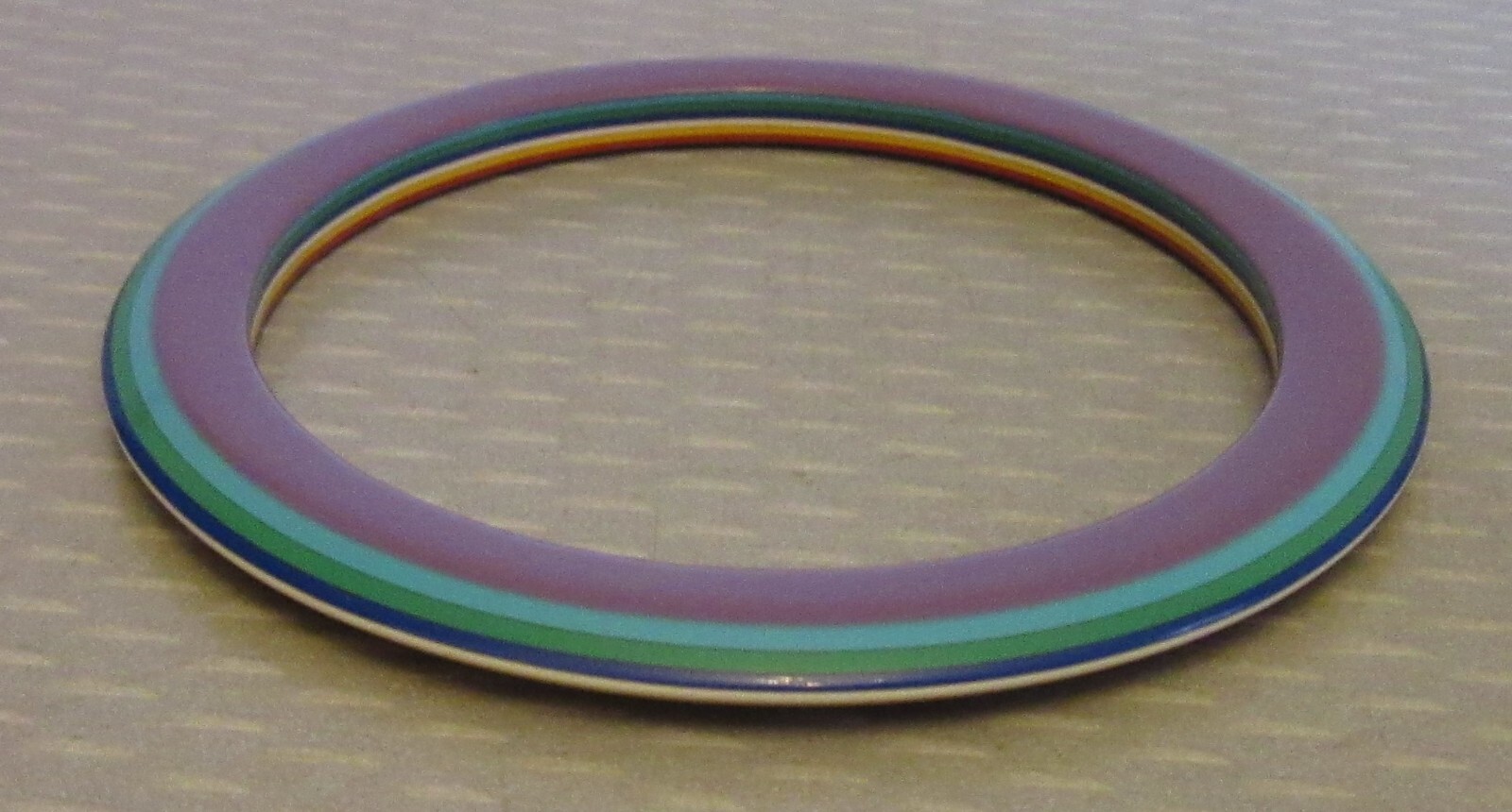 Vintage Multicolor Layered Laminated Bangle cellulose acetate plastic 6.5″ small