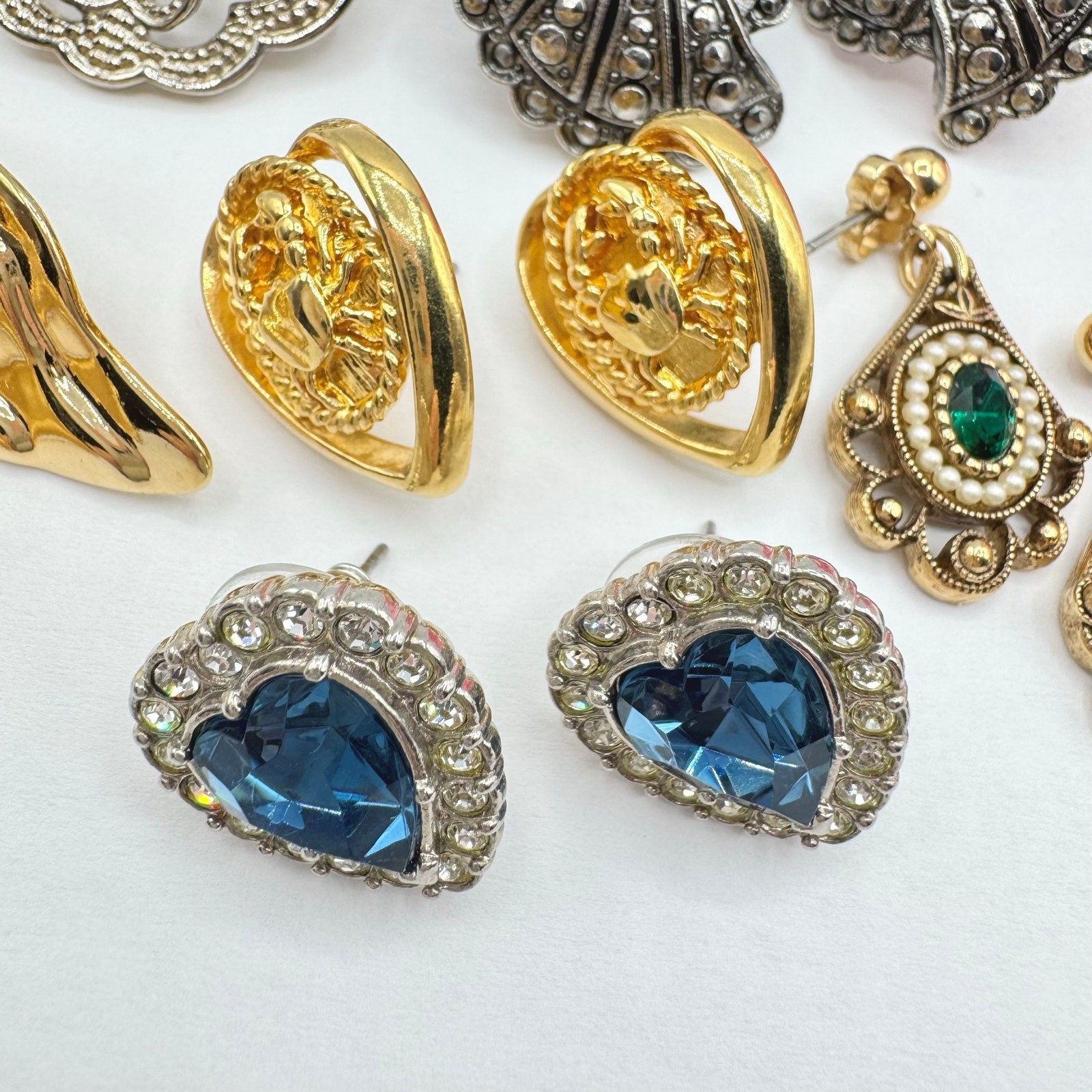 Vintage Avon Earring Lot 80s 90s Opulent Ornate Statement Retro Mixed Styles