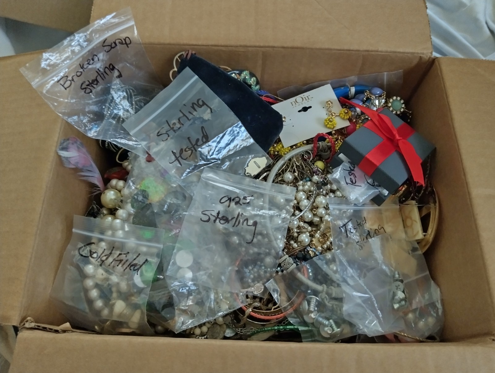 11 + lbs Huge Unsorted Jewelry Lot Vintage to Now Craft repair Sterling GoldFill