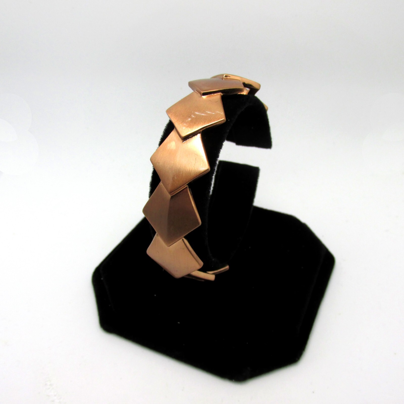 Jen Atkin Chloe & Isabel Layered Rhombus Brushed Copper Tone 7″ Cuff Bracelet