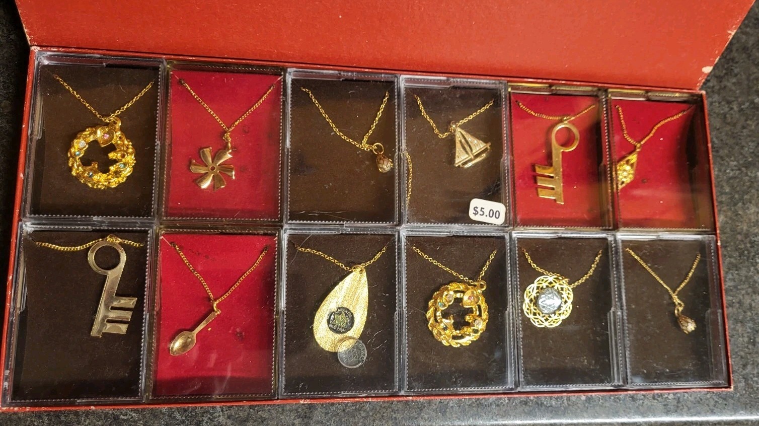 Vintage New Old Stock Novelty Necklace Unopened Case Of 12 Retail Stock 1960s