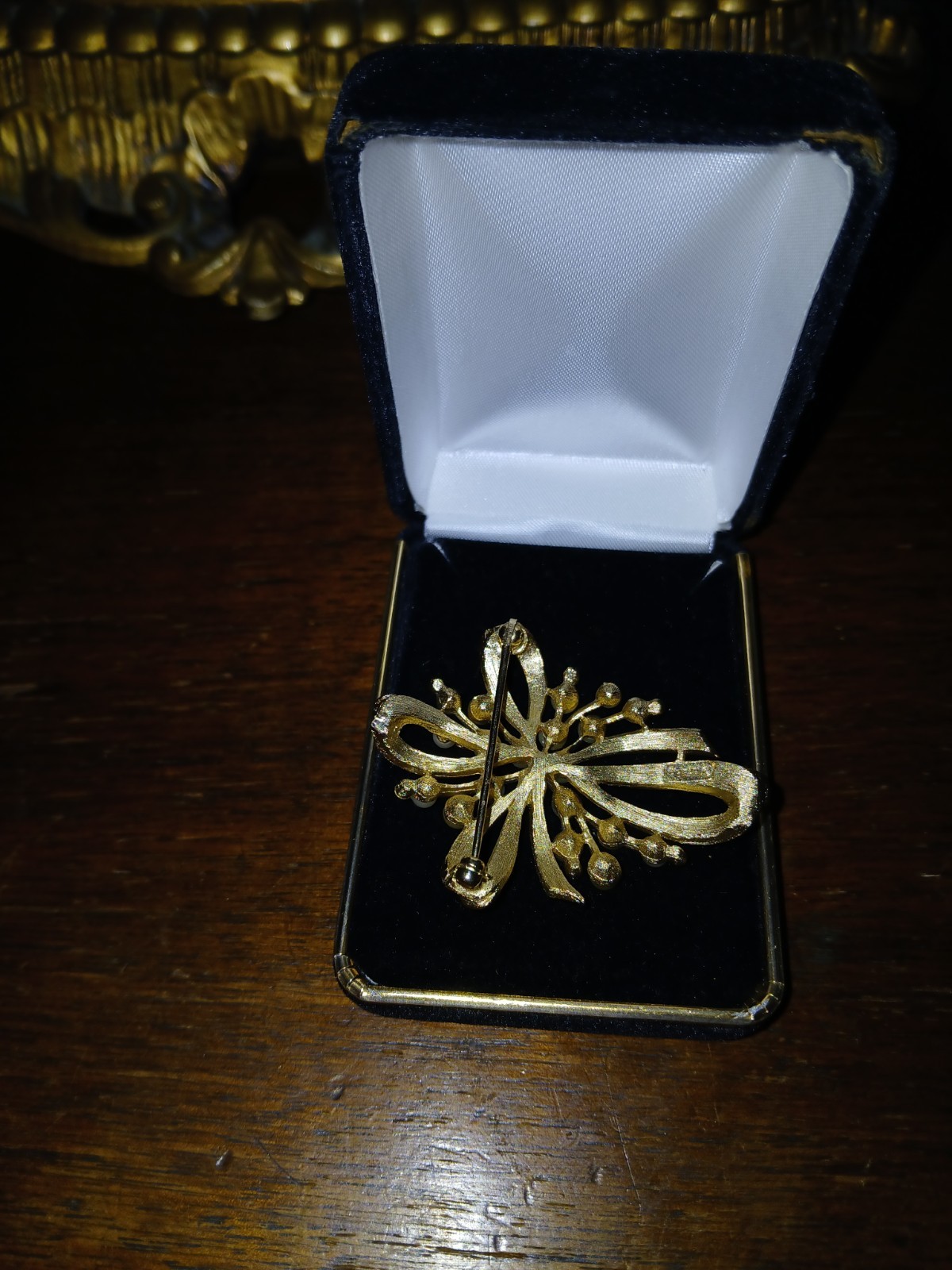 Vintage Crown Trifari Flower And Cross Brooch