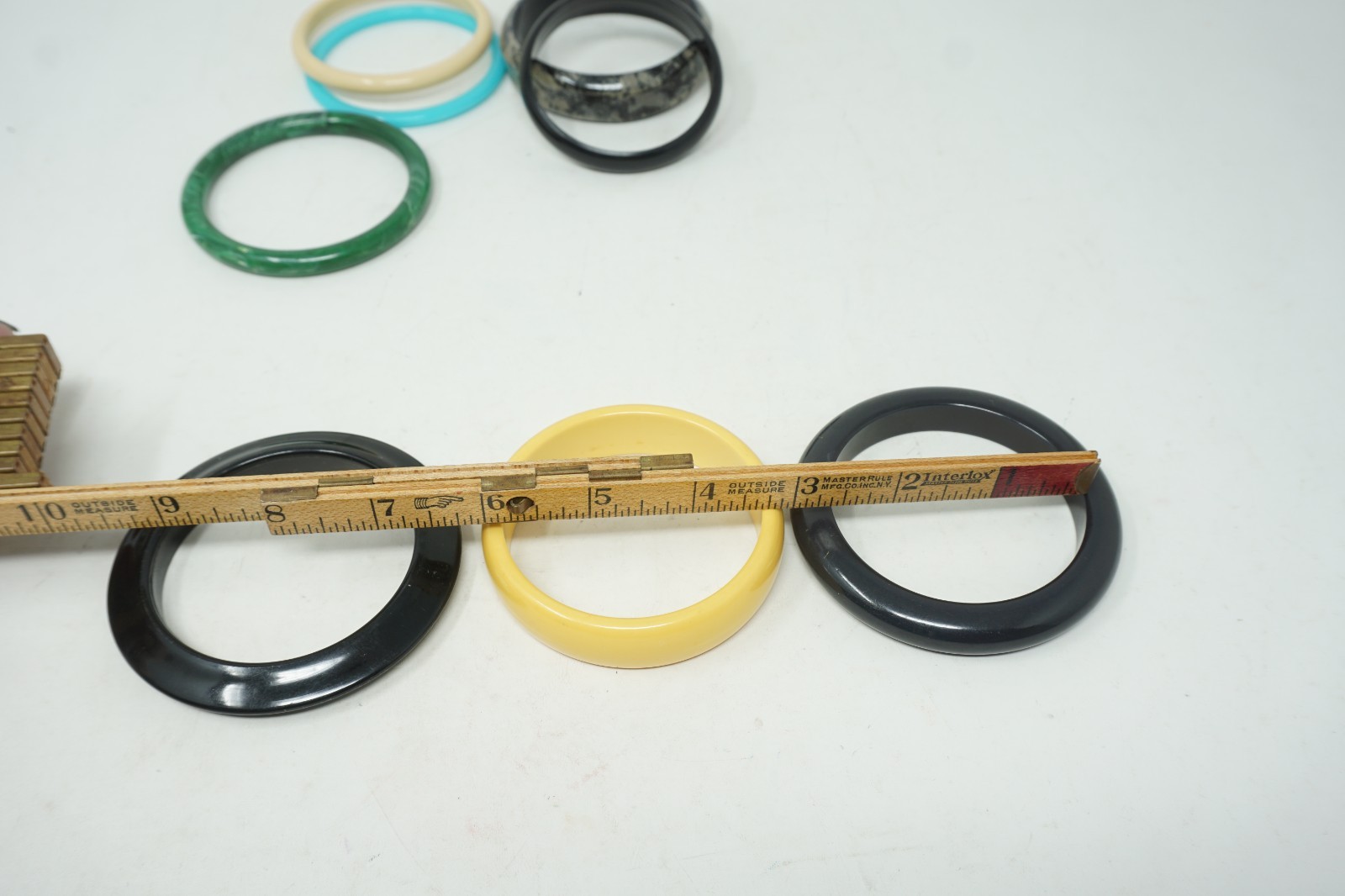 Lucite Bangle Bracelets Multiple Colors Marbled Lot Of 10 Vintage