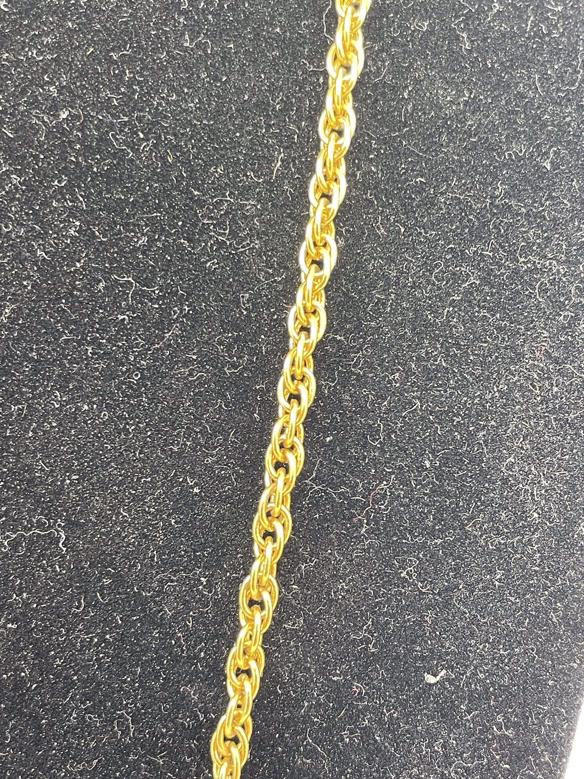Vintage Sarah Coventry Necklace Chain Yellow Gold Tone Rope 30” Korea