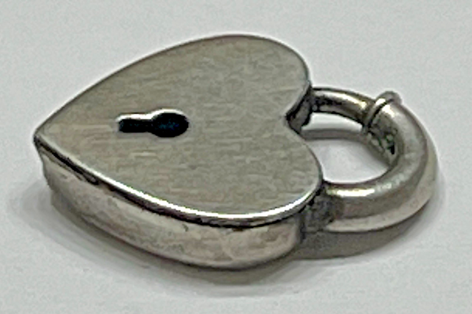 Sterling Silver Heart Locket Charm Pendant Puffy Signed Lampl Vintage Antique US
