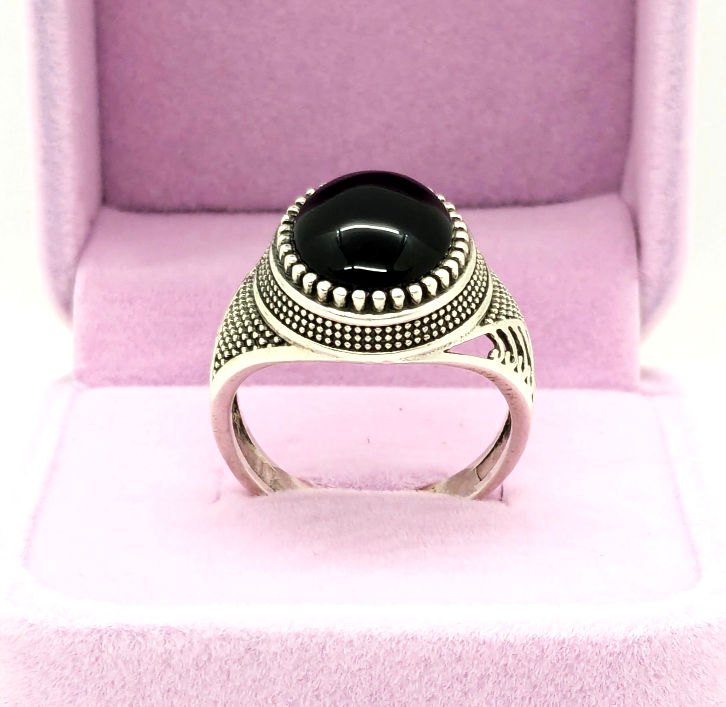 Vintage Luxury RING Silver 925 with Big Bright Stone -size: 9US (19mm), 6.2g| #6