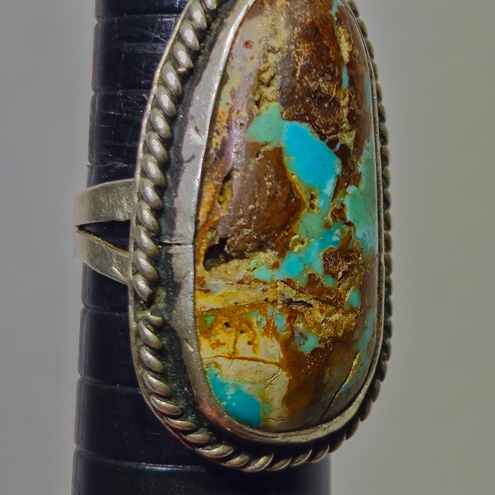 Vtg 6 Pc Assorted Sterling Silver Turquoise Inlay Ring Lot Jewelry Mixed Sz 30g