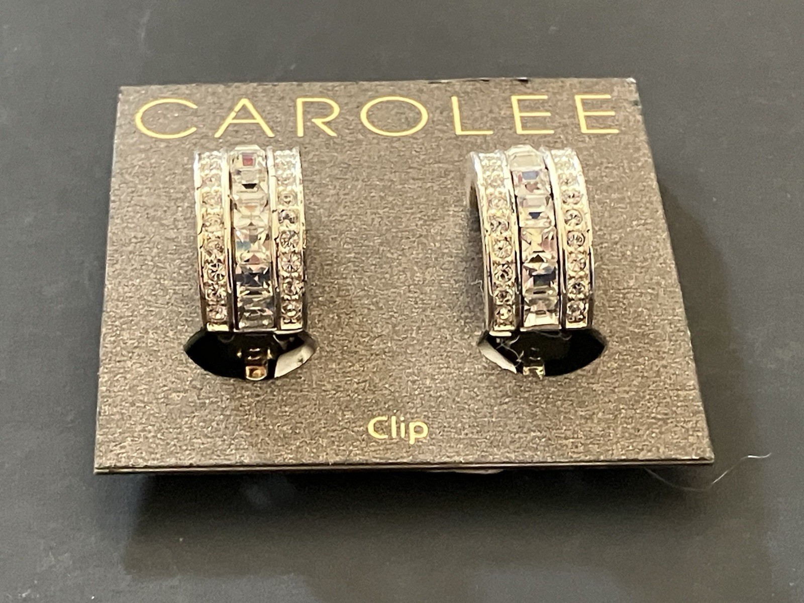 Pair Of Vintage Carolee Clip-on Earrings, Unused