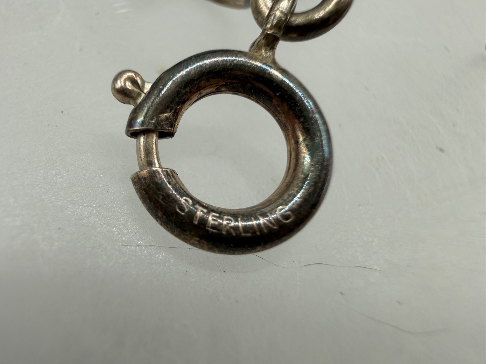 VINTAGE ESTATE STERLING SILVER PANEL BAR LINK MEN WOMEN UNISEX BRACELET SIGNED
