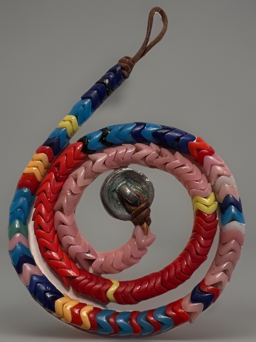 Stunning Vintage Glass Snake Trade Beads Necklace / Wrap Bracelet 16”