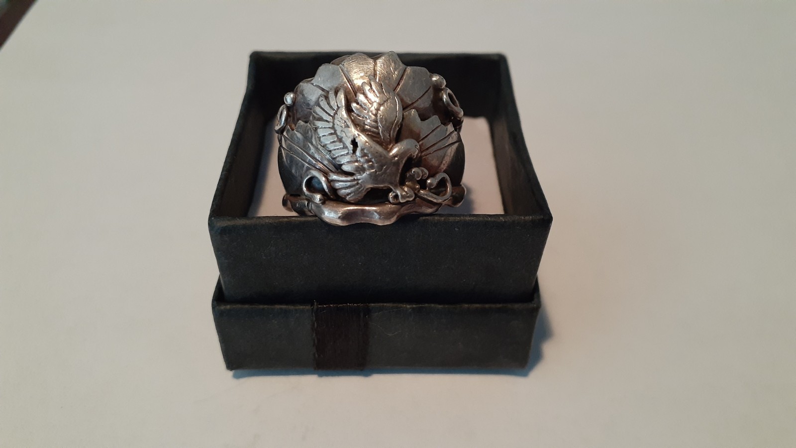 Running Bear Trading Co. | .925 Sterling Silver Eagle Ring | Size 10| c.1980’s
