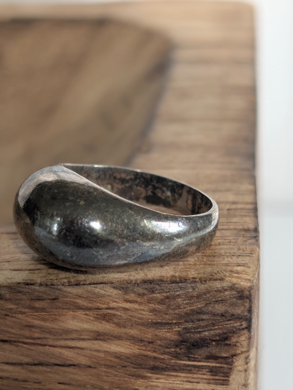 Vintage Sterling Silver Dome Bubble Ring Size 7