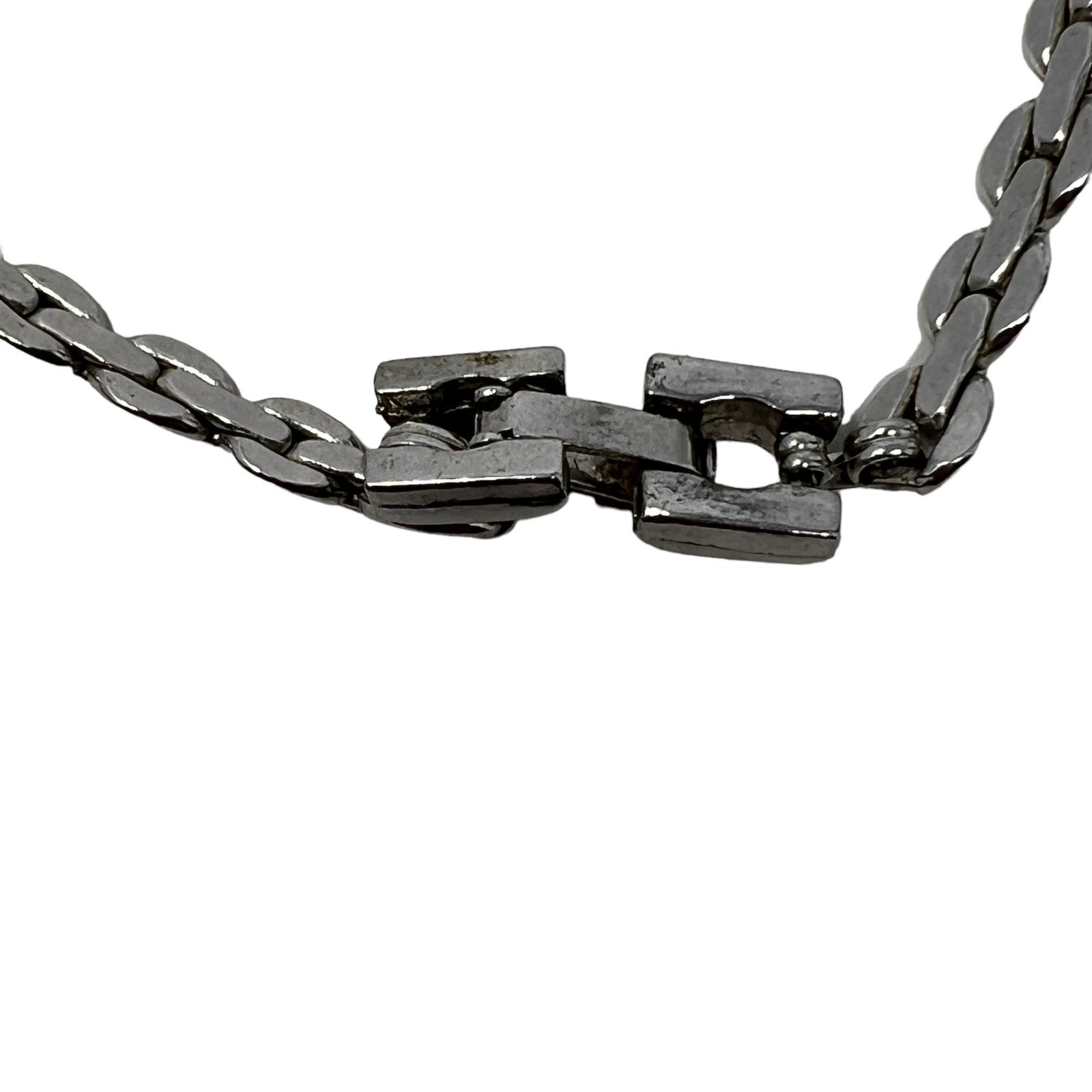 Vintage Silver Tone Chain Choker Necklace