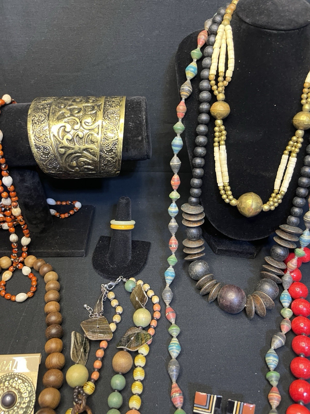 Vintage To Now Boho Costume Jewelry 23 Lot Necklace Earrings Bracelet Hippie