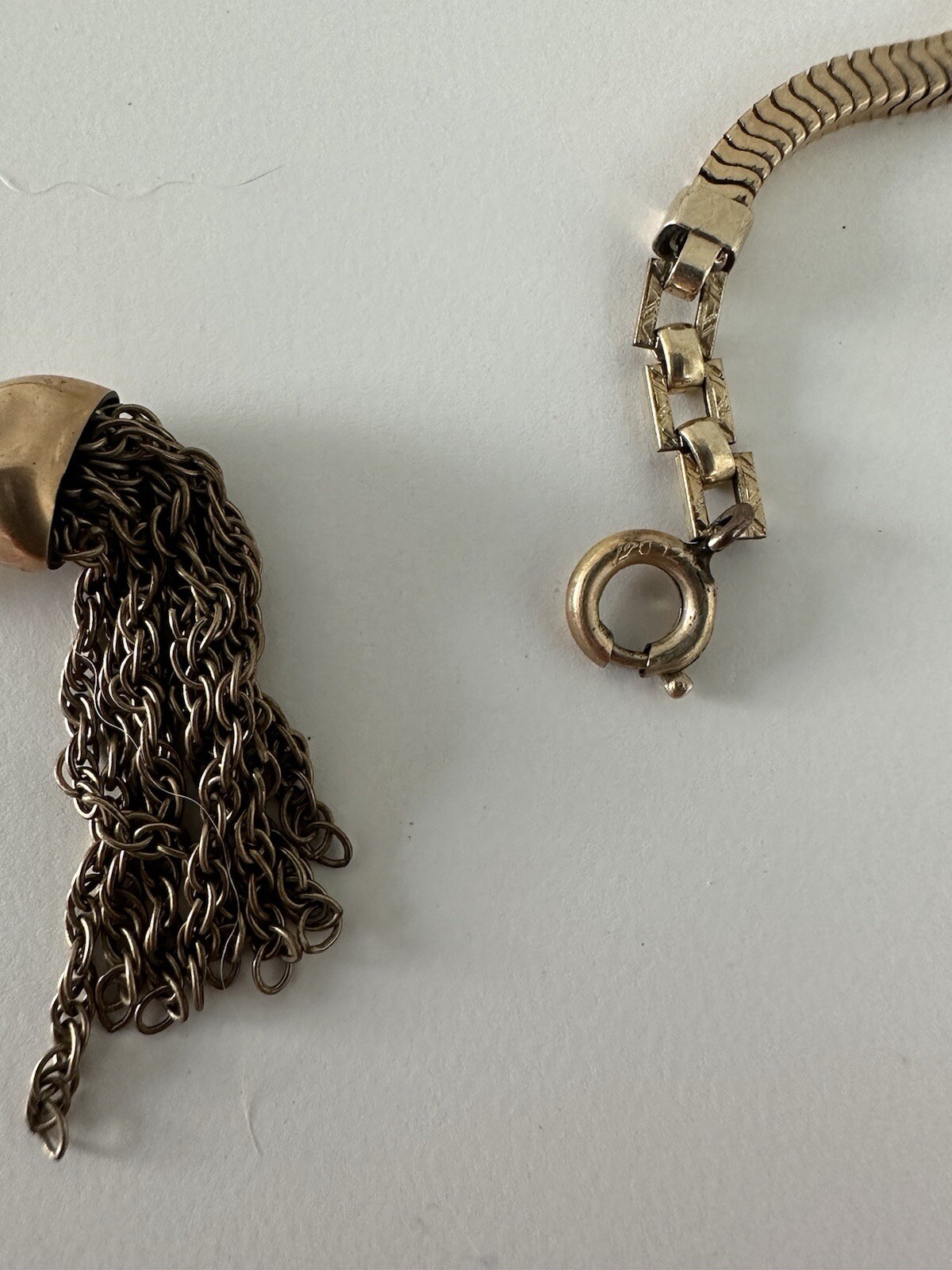 ACo ID Bracelet 1/20th 12k Gold Tassel Engraved JANET Filled 7″ Vintage