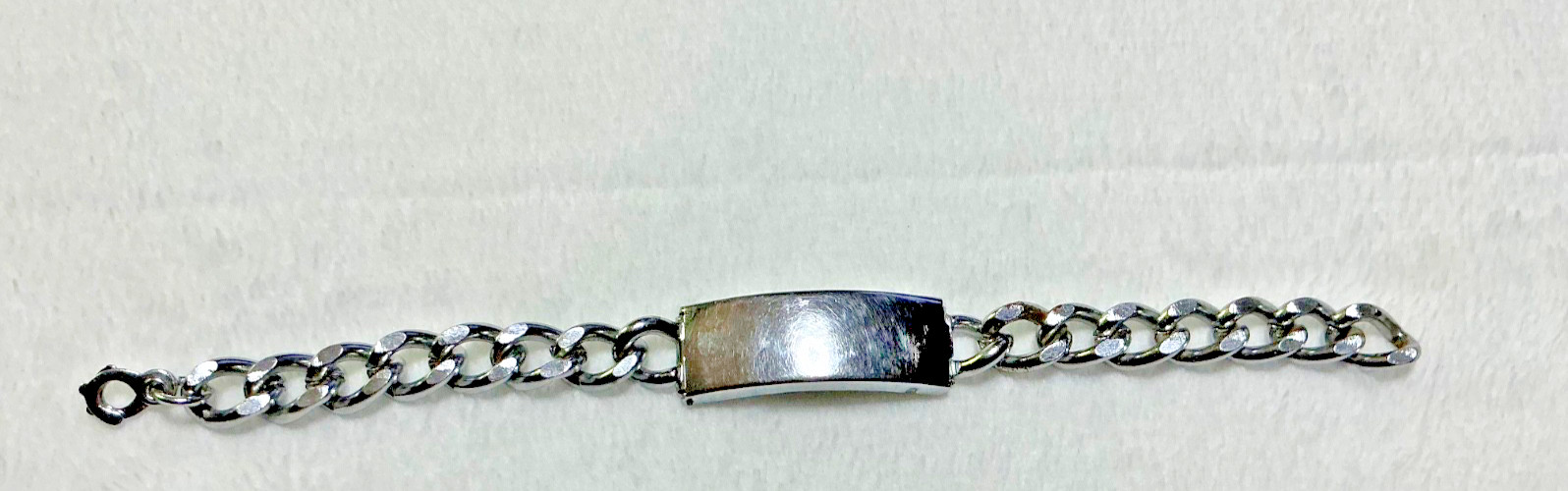 Vintage ID Bracelet, Opening for id papers, cremation ashes, hair. Silver Tone