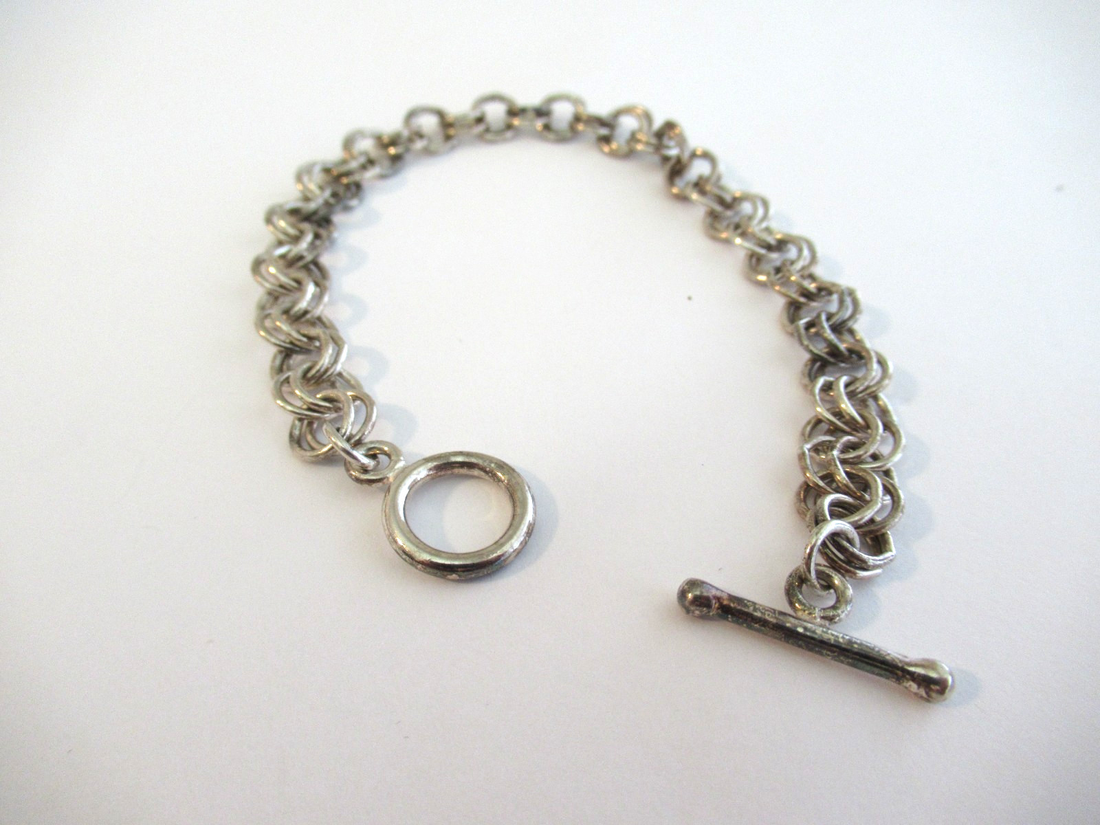Vintage Sterling Silver 925 charm bracelet 7.5 in