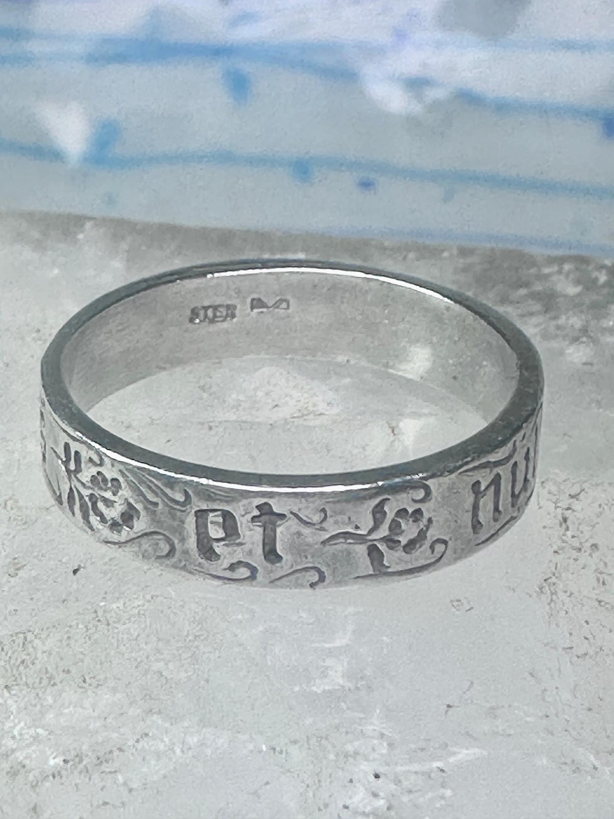 You and No Other Ring vintage love band Valentine size 9.75 sterling silver wome