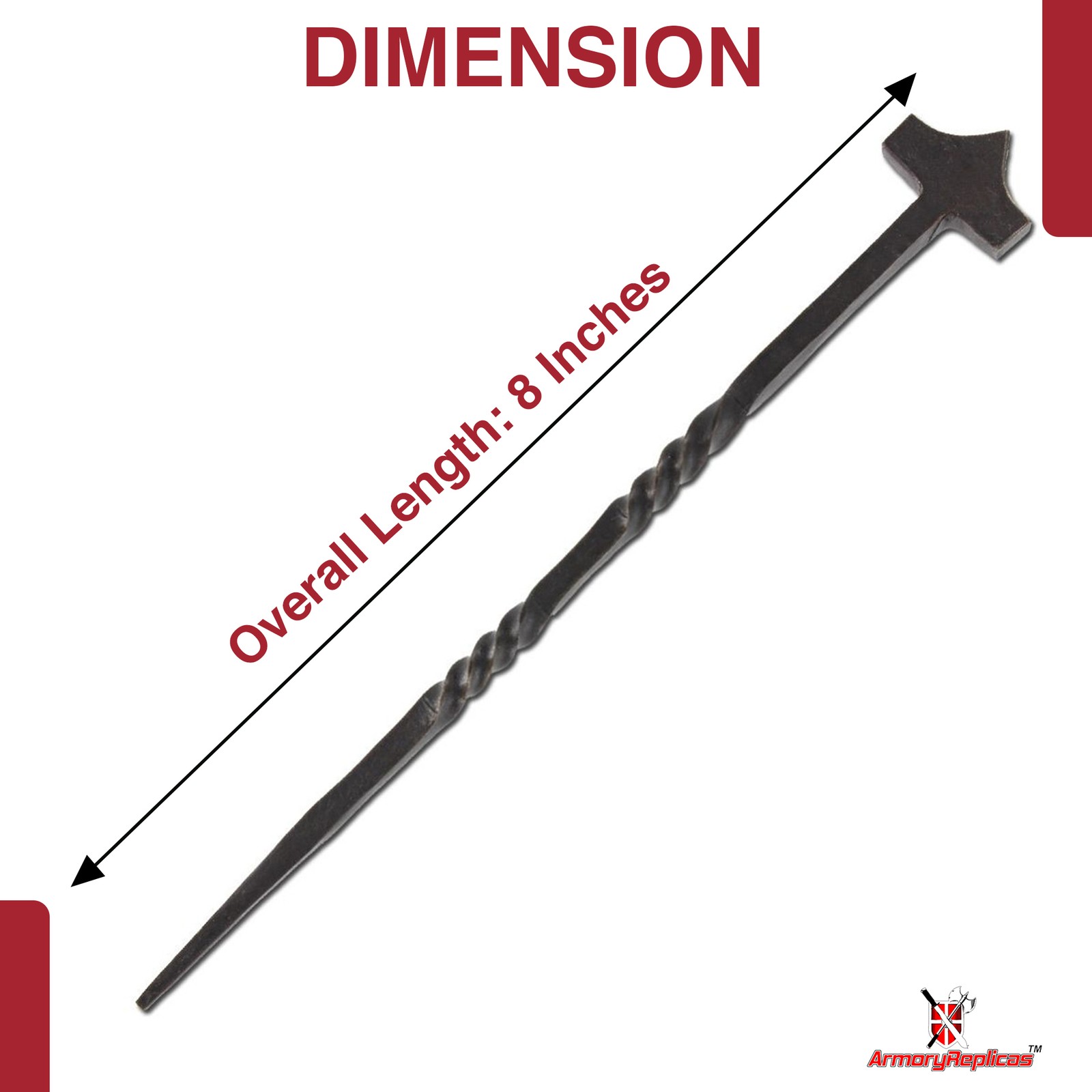 Medieval Style Forged Ice Pick Hammer – 8 Inches Long | Kitchen Utensil Tool